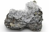Gleaming Pyrite and Quartz on Sphalerite (Marmatite) - Peru #233427-1